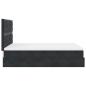Preview: Ottoman-Bett mit Matratzen Schwarz 140x190 cm Samt