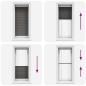 Preview: Plissee Schwarz 60x100 cm Stoffbreite 59,4 cm Polyester