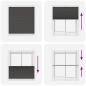 Preview: Plissee Schwarz 120x100 cm Stoffbreite 119,4 cm Polyester