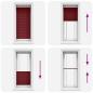 Preview: Plissee Bordeauxrot 55x150 cm Stoffbreite 54,4 cm Polyester