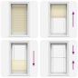 Preview: Plissee Creme 75x100 cm Stoffbreite 74,4 cm Polyester