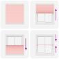 Preview: Plissee Rosa 115x100 cm Stoffbreite 114,4 cm Polyester