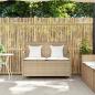 Preview: Gartenbank mit Stauraum und Kissen Beige Poly Rattan