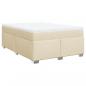 Preview: Boxspringbett mit Matratze Creme 140x190 cm Stoff