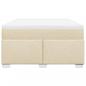 Preview: Boxspringbett mit Matratze Creme 140x190 cm Stoff