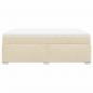 Preview: Boxspringbett mit Matratze Creme 140x190 cm Stoff