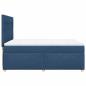 Preview: Boxspringbett mit Matratze Blau 140x190 cm Stoff