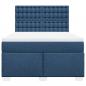Preview: Boxspringbett mit Matratze Blau 140x190 cm Stoff