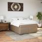 Preview: Boxspringbett Matratze Cappuccino-Braun 140x190cm Kunstleder