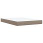 Preview: Boxspringbett Matratze Cappuccino-Braun 140x190cm Kunstleder