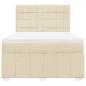 Preview: Boxspringbett mit Matratze Creme 140x190 cm Stoff