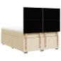 Preview: Boxspringbett mit Matratze Creme 140x190 cm Stoff