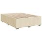 Preview: Boxspringbett mit Matratze Creme 140x190 cm Stoff