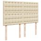 Preview: Boxspringbett mit Matratze Creme 140x190 cm Stoff