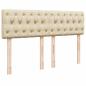 Preview: ARDEBO.de - Boxspringbett mit Matratze Creme 140x190 cm Stoff