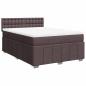 Preview: Boxspringbett mit Matratze Dunkelbraun 140x190 cm Stoff