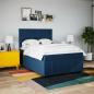 Preview: ARDEBO.de - Boxspringbett mit Matratze Blau 140x190 cm Stoff