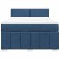 Preview: Boxspringbett mit Matratze Blau 140x190 cm Stoff