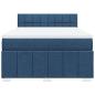 Preview: Boxspringbett mit Matratze Blau 140x190 cm Stoff