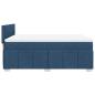 Preview: Boxspringbett mit Matratze Blau 140x190 cm Stoff