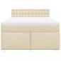 Preview: Boxspringbett mit Matratze Creme 140x190 cm Stoff