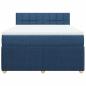 Preview: Boxspringbett mit Matratze Blau 140x190 cm Stoff