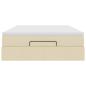 Preview: Ottoman-Bett mit Matratze Creme 140x190 cm Stoff