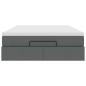Preview: Ottoman-Bett mit Matratze Dunkelgrau 140x190 cm Stoff