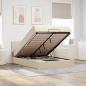 Preview: ARDEBO.de - Ottoman-Bett mit Matratze Creme 140x190 cm Stoff
