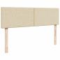 Preview: Ottoman-Bett mit Matratze Creme 140x190 cm Stoff