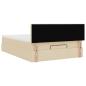 Preview: Ottoman-Bett mit Matratze Creme 140x190 cm Stoff
