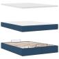 Preview: Ottoman-Bett mit Matratze Blau 140x190 cm Stoff