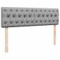 Preview: Ottoman-Bett mit Matratze Hellgrau 140x190 cm Stoff