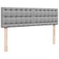 Preview: Ottoman-Bett mit Matratze Hellgrau 140x190 cm Stoff