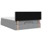 Preview: Ottoman-Bett mit Matratze Hellgrau 140x190 cm Stoff