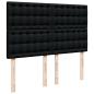 Preview: ARDEBO.de - Ottoman-Bett mit Matratze Schwarz 140x190 cm Stoff