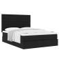 Preview: Ottoman-Bett mit Matratze Schwarz 140x190 cm Stoff