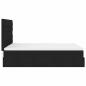 Preview: Ottoman-Bett mit Matratze Schwarz 140x190 cm Stoff