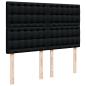 Preview: Ottoman-Bett mit Matratze & LEDs Schwarz 140x190 cm Stoff