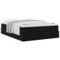 Preview: Ottoman-Bett mit Matratze Schwarz 140x190 cm Samt