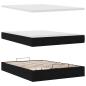 Preview: Ottoman-Bett mit Matratze Schwarz 140x190 cm Samt