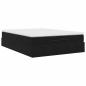 Preview: Ottoman-Bett mit Matratze Schwarz 140x190 cm Samt