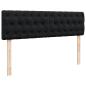 Preview: Ottoman-Bett mit Matratze & LEDs Schwarz 140x190 cm Samt