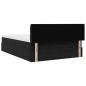 Preview: Ottoman-Bett mit Matratze & LEDs Schwarz 140x190 cm Samt