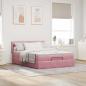 Preview: Ottoman-Bett mit Matratze Rosa 140x190 cm Samt