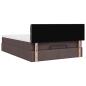 Preview: Ottoman-Bett mit Matratze & LEDs Dunkelbraun 140x190 cm Stoff