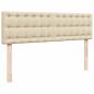 Preview: Ottoman-Bett mit Matratze & LEDs Creme 140x190 cm Stoff