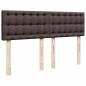 Preview: Ottoman-Bett mit Matratze & LEDs Dunkelbraun 140x190 cm Stoff