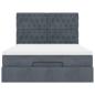Preview: Ottoman-Bett mit Matratzen Dunkelgrau 140x190 cm Samt