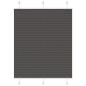 Preview: ARDEBO.de - Plissee Schwarz 110x100 cm Stoffbreite 109,4 cm Polyester